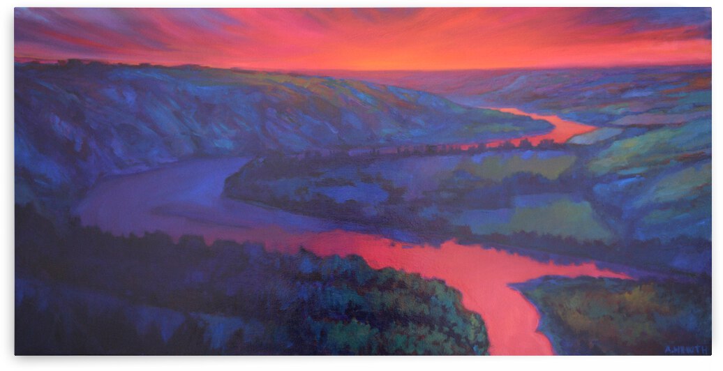 Peace River at Sunset by Art by Alison Newth