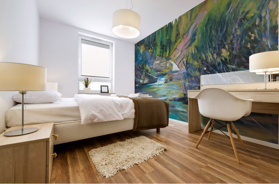 Forest Cascade Mural print