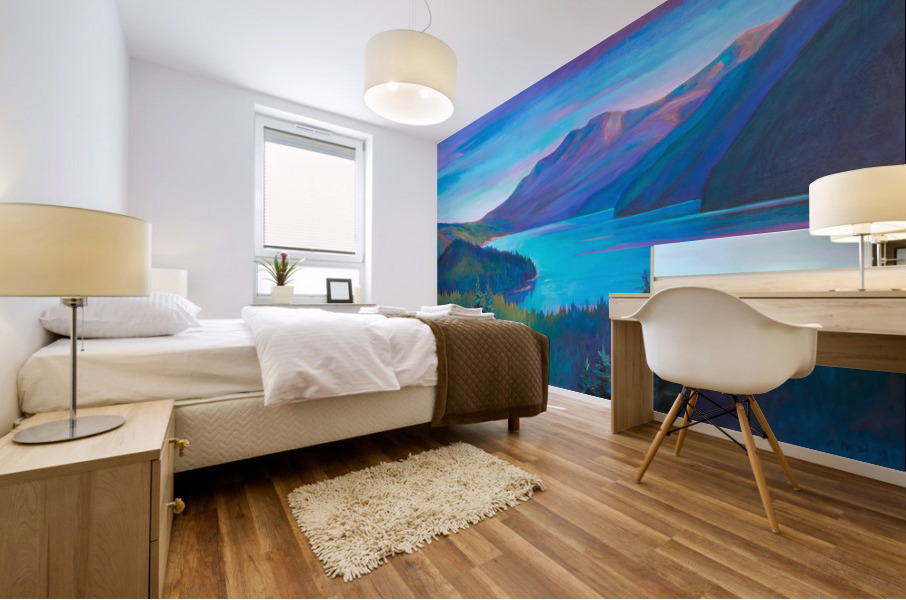 Muncho Lake Viewpoint Mural print
