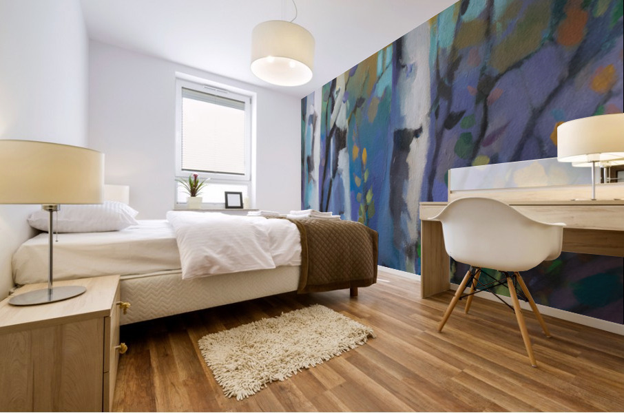 Poplars Mural print
