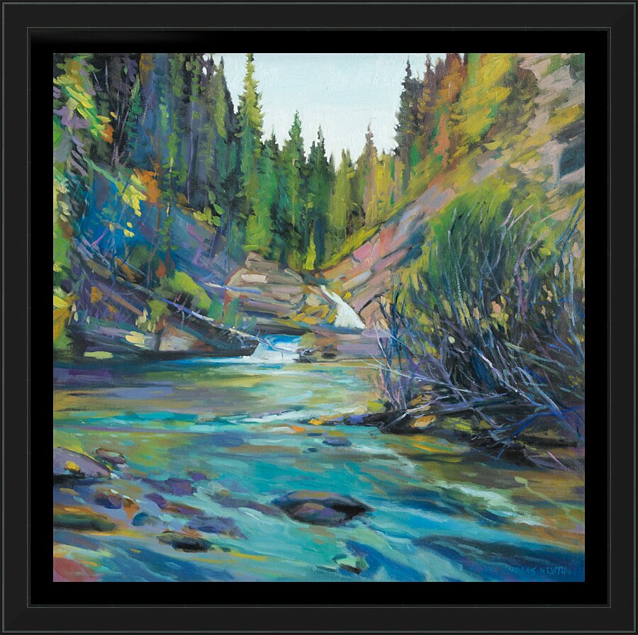 Forest Cascade Picture Frame print