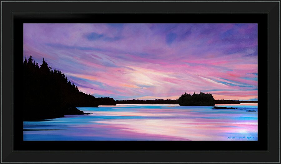 Sunset at Wainwright Basin Picture Frame print
