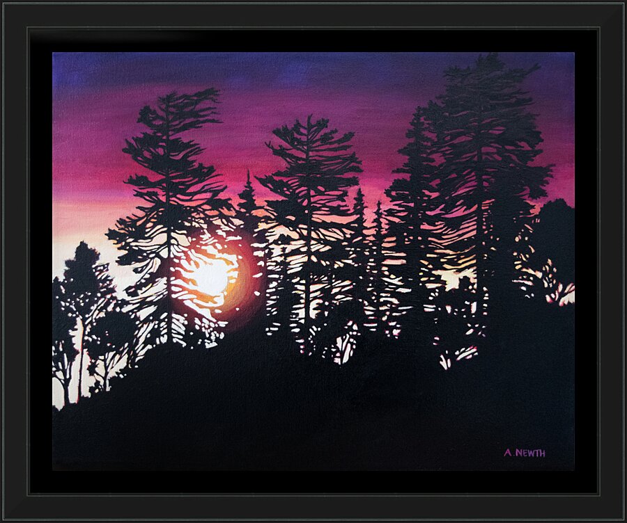 Purple Sunset Picture Frame print