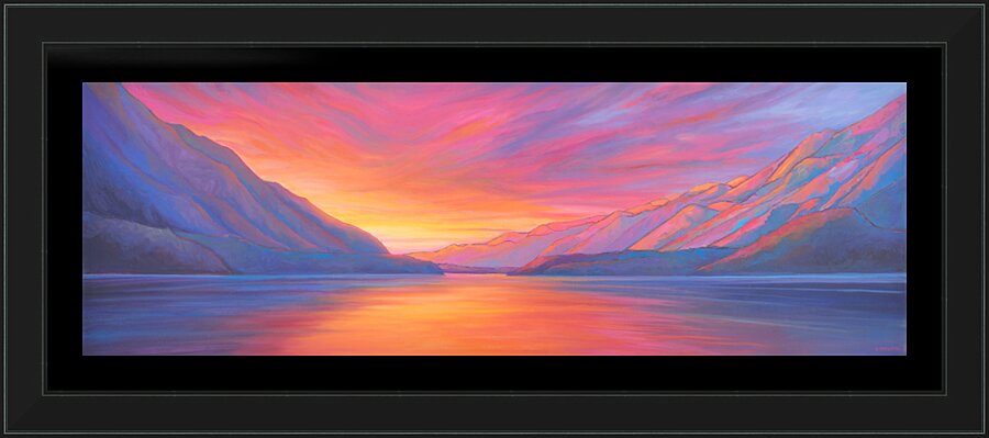 Muncho Lake Sunset Picture Frame print