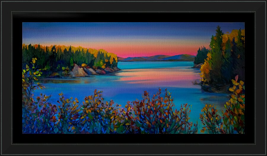 Williston Lake View Picture Frame print