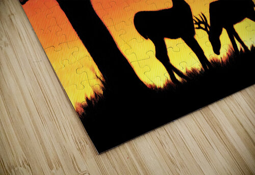 Grazing Deer Art by Alison Newth puzzle