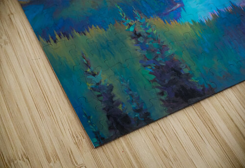 Muncho Lake Viewpoint Art by Alison Newth puzzle