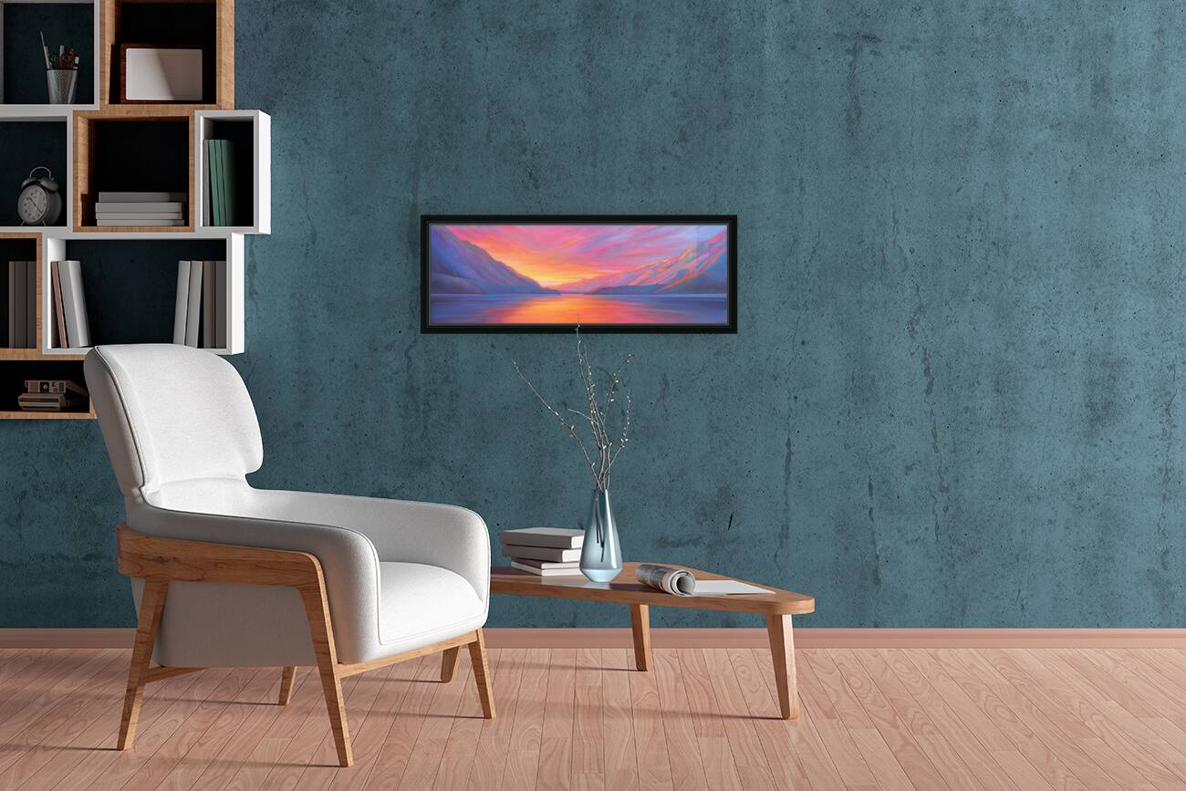 Muncho Lake Sunset Reproduction