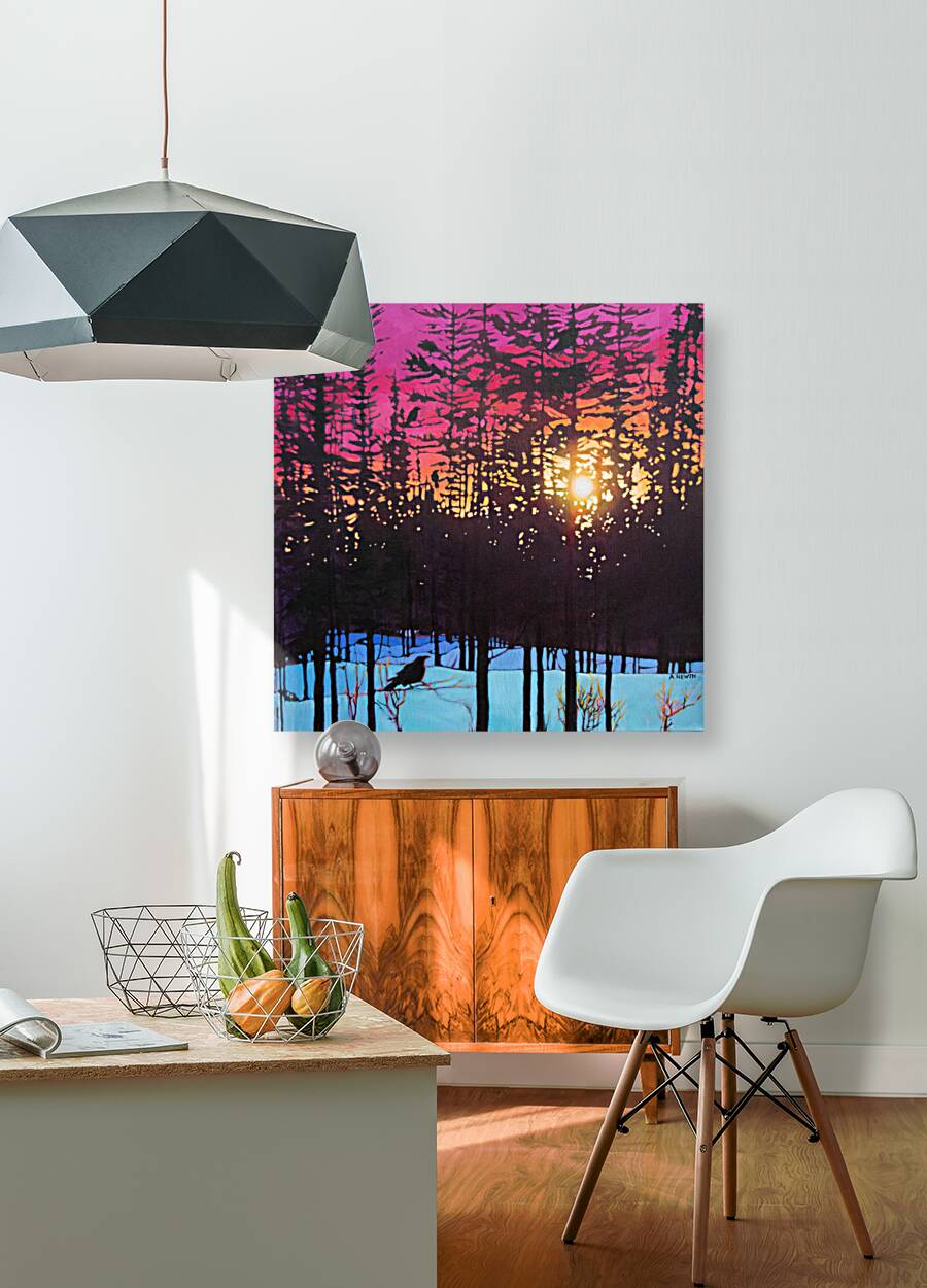Crows at Sunset Reproduction