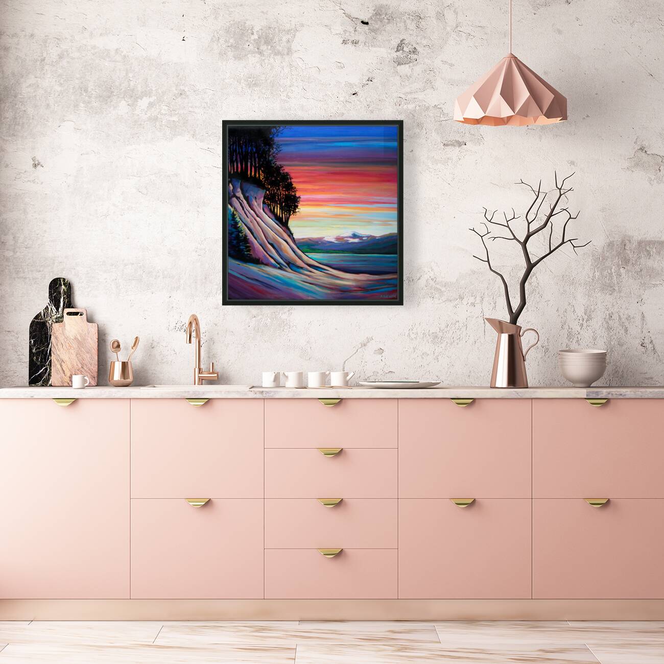 Williston Lake Sunset Reproduction
