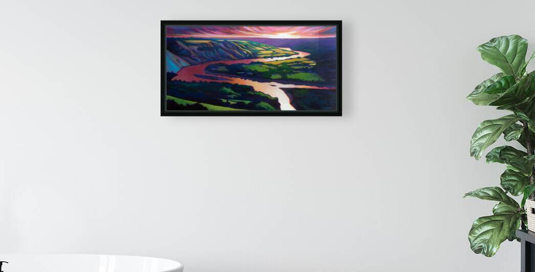 Peace River Setting Sun by Art by Alison Newth