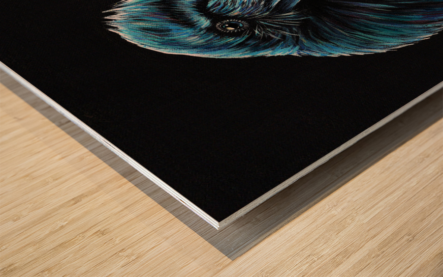 Curious Raven Wood print