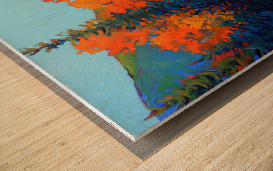 Beatton River Valley in Fall Wood print