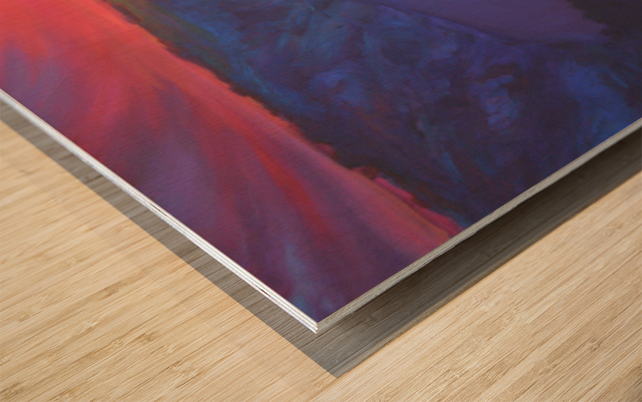Peace River at Sunset Wood print