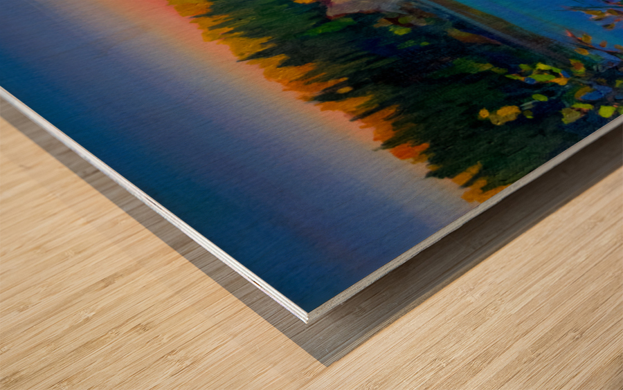 Williston Lake View Wood print