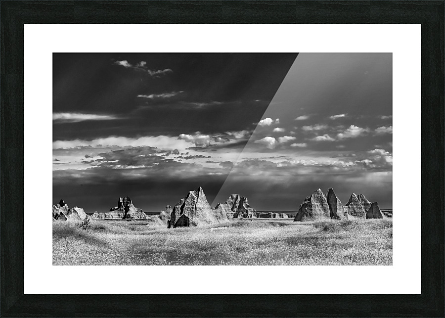 Badlands Teepees  Picture Frame print