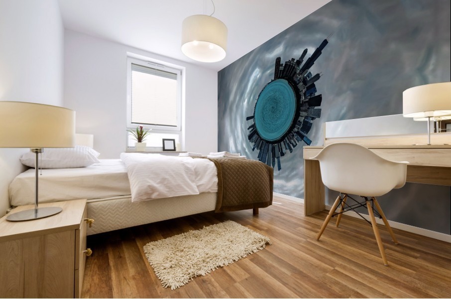 skylineworldsqsqrd Mural print