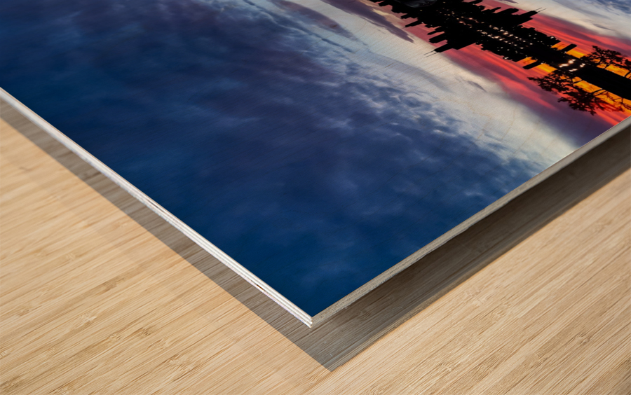 Blueskyfrag Wood print