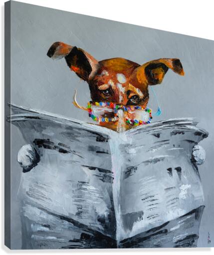 News for dog Canvas Print