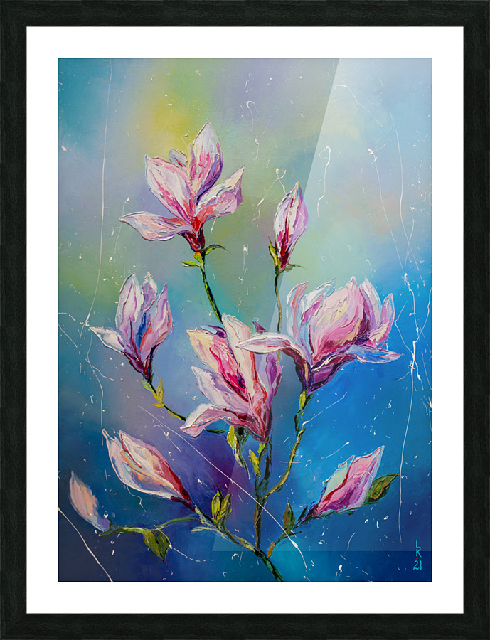 Blooming magnolia Picture Frame print