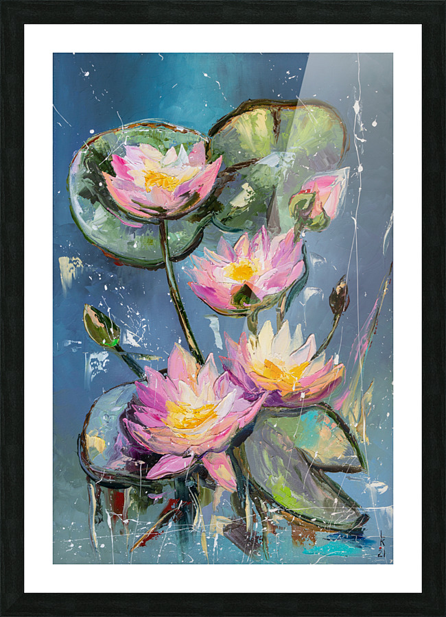 Water lilies Picture Frame print