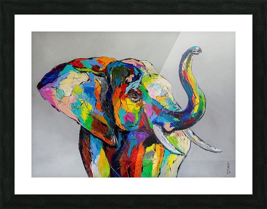 Happy elephant Picture Frame print