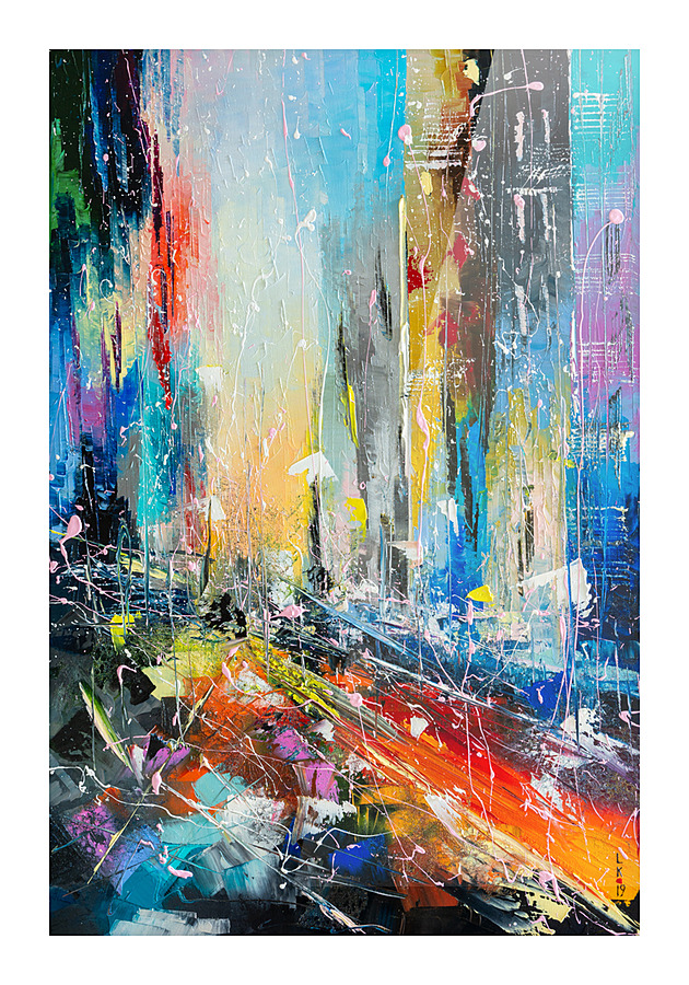 Abstract cityscape 6 Picture Frame print
