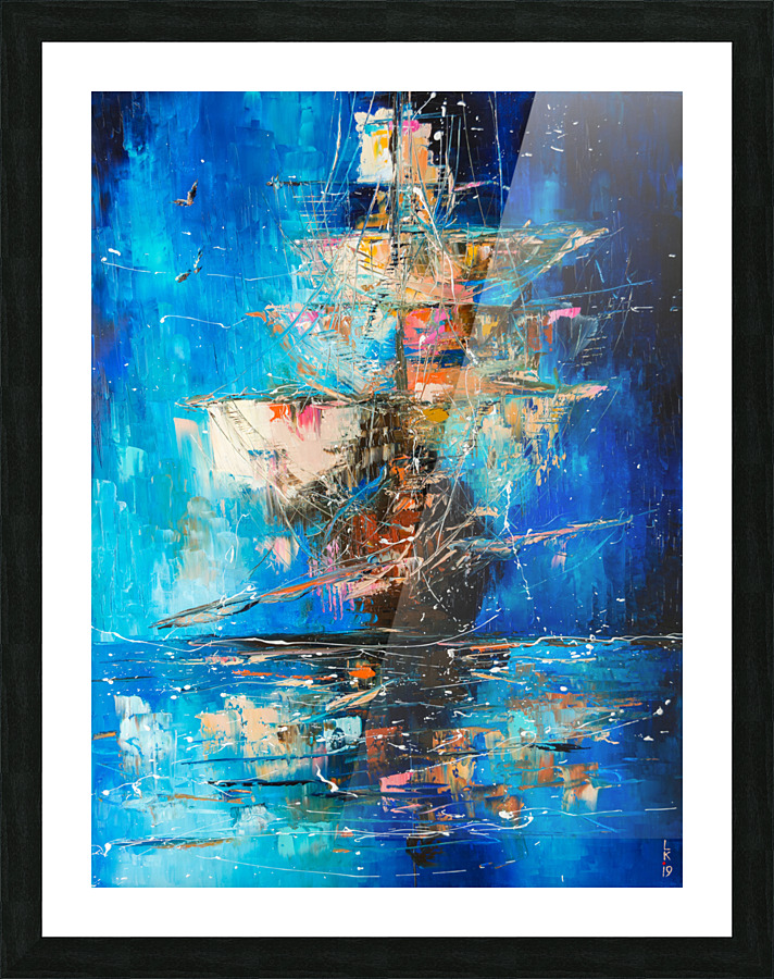 Ghost ship Picture Frame print