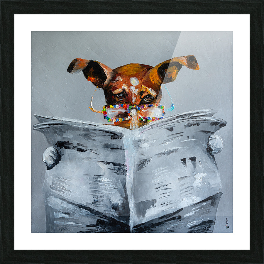 News for dog Picture Frame print