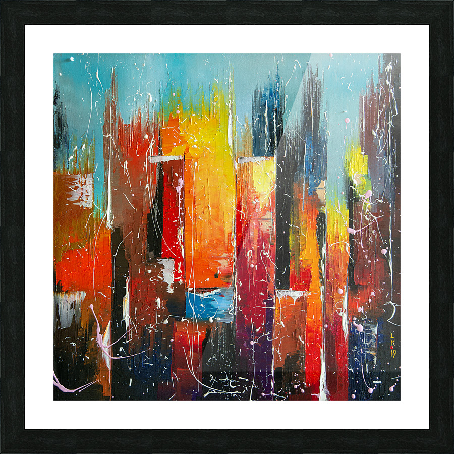 Sunny downtown Picture Frame print