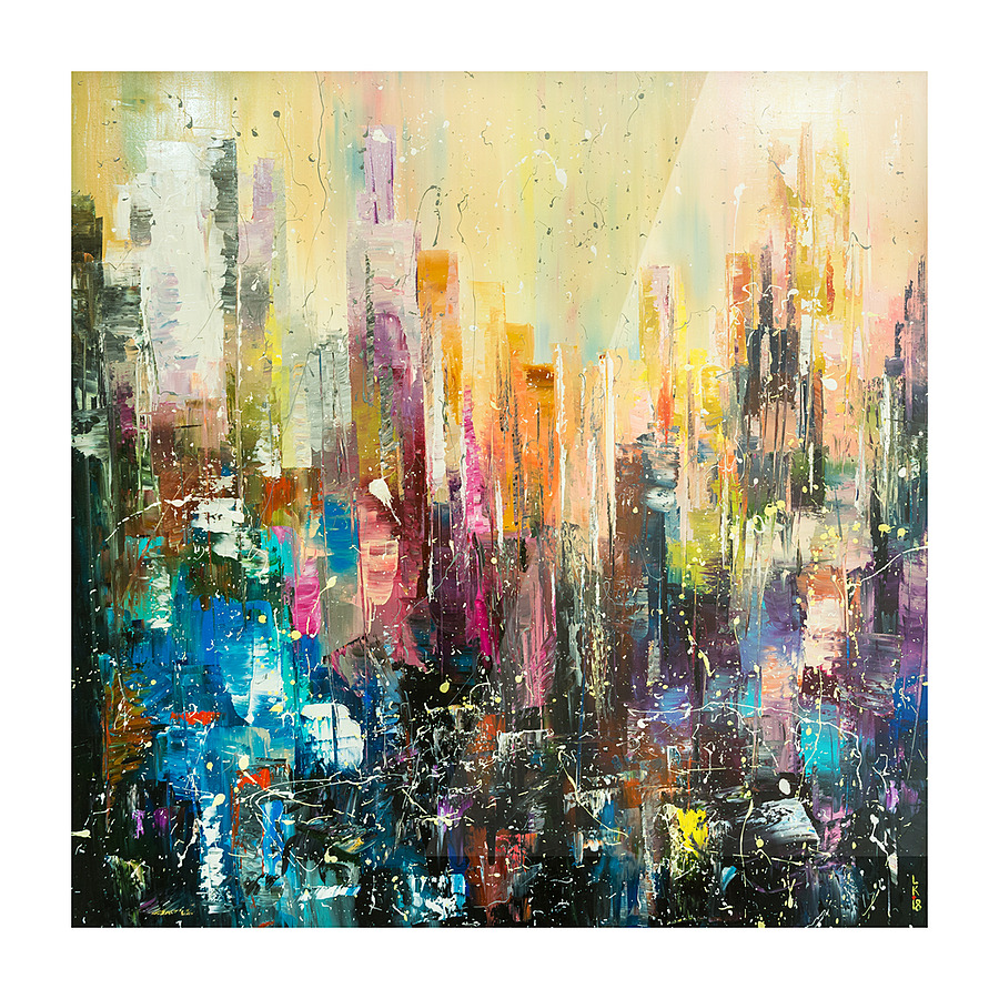Evening city Picture Frame print