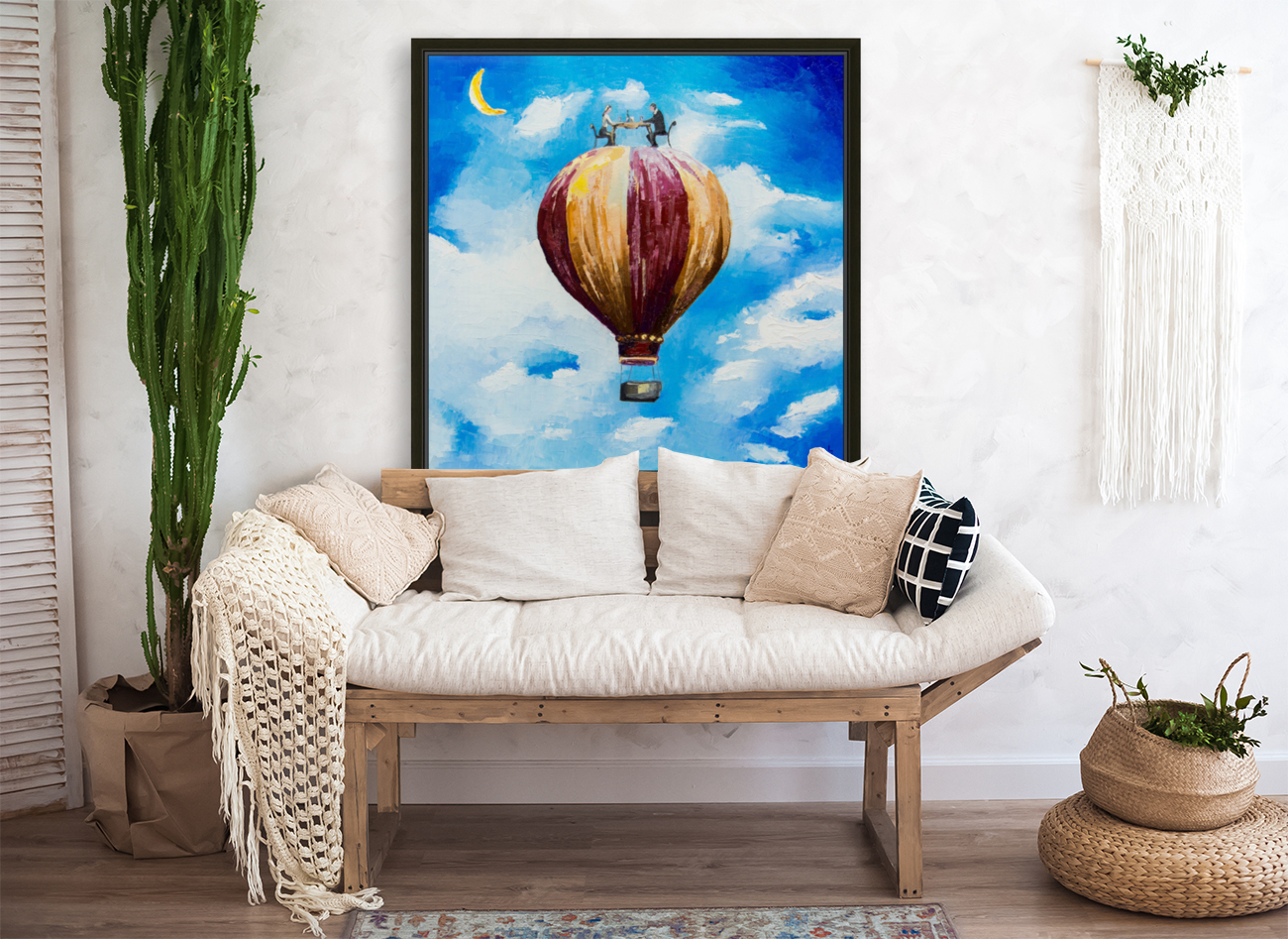 Date in clouds Reproduction