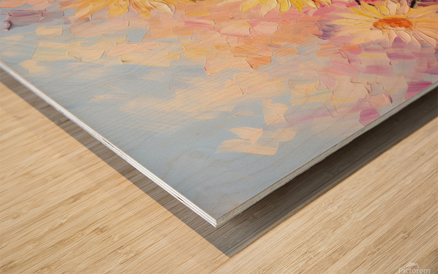 Floral Fanfare: Sunlit Symphony Wood print