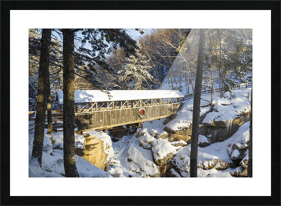 Sentinel Pine Covered Bridge - Franconia Notch New Hampshire Picture Frame print