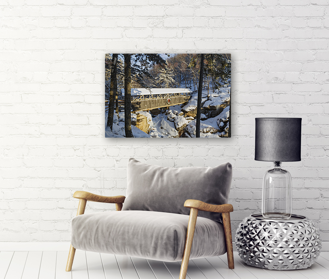 Sentinel Pine Covered Bridge - Franconia Notch New Hampshire Reproduction