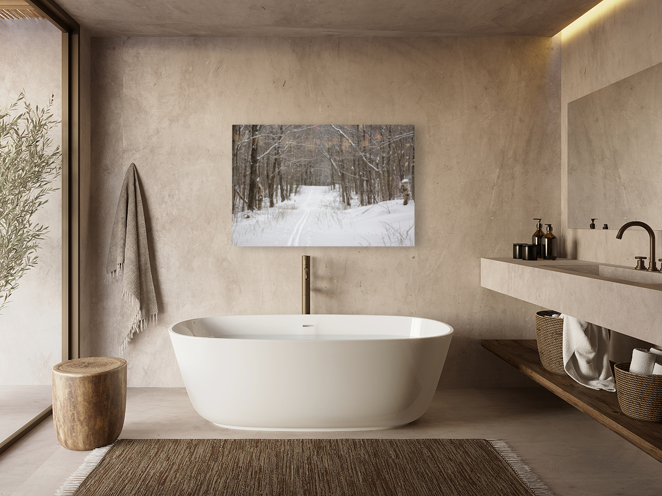 Lafayette Ski Trails - Franconia New Hampshire Reproduction