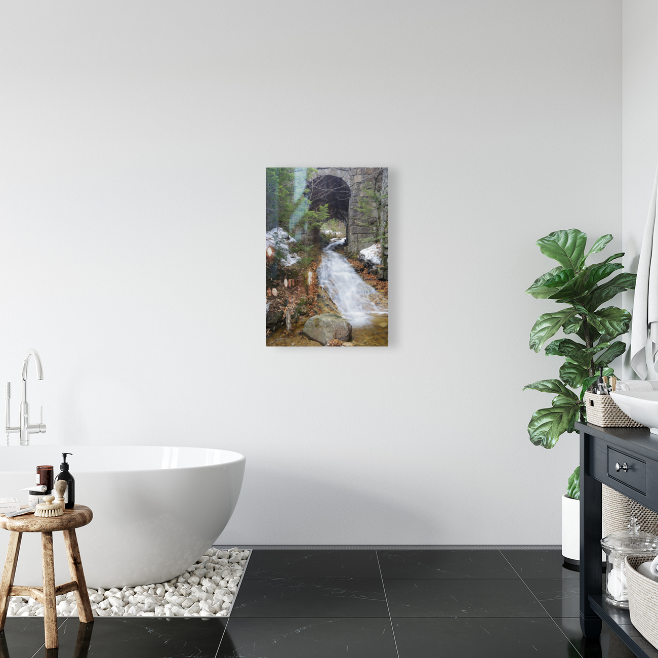 Granite Railroad Bridge - Crawford Notch New Hampshire Reproduction