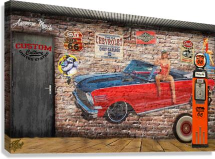 A Brick brown stone garage by Rikki Rocx Designs Wall Art