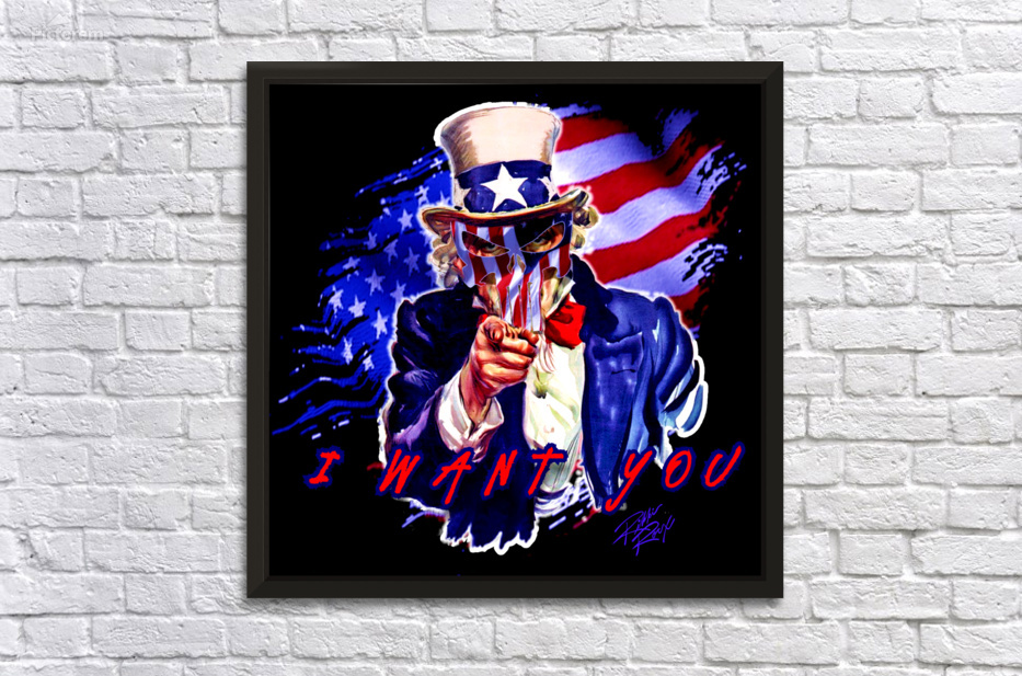 Uncle Sam by Rikki Rocx Designs Wall Art