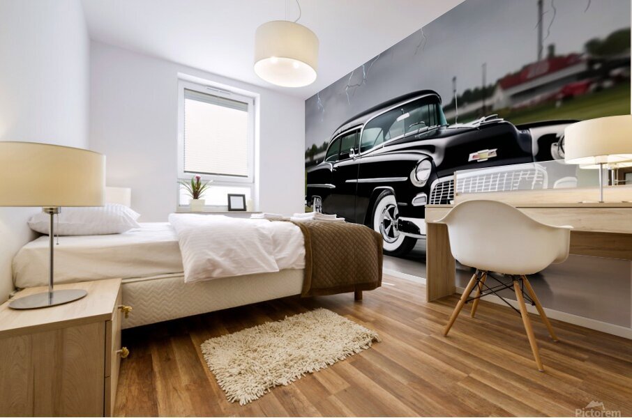 Storm n 55 Chevy Mural print