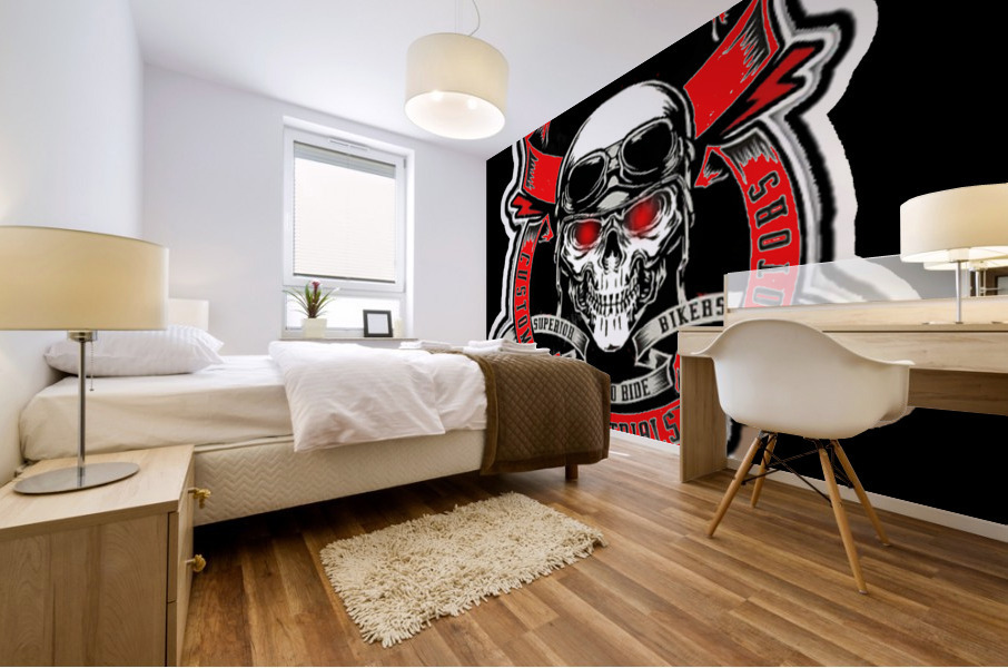 Biker Speed Trails Mural print