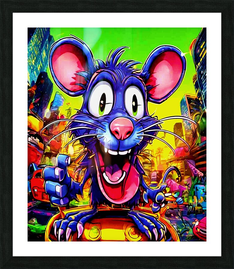 Ruckus Rat Picture Frame print