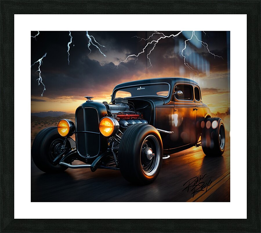  Chasing Shadows: A Rodders Last Ride Picture Frame print