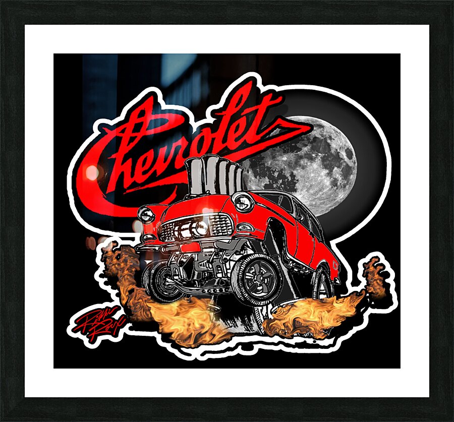55 Chevy Gasser Picture Frame print