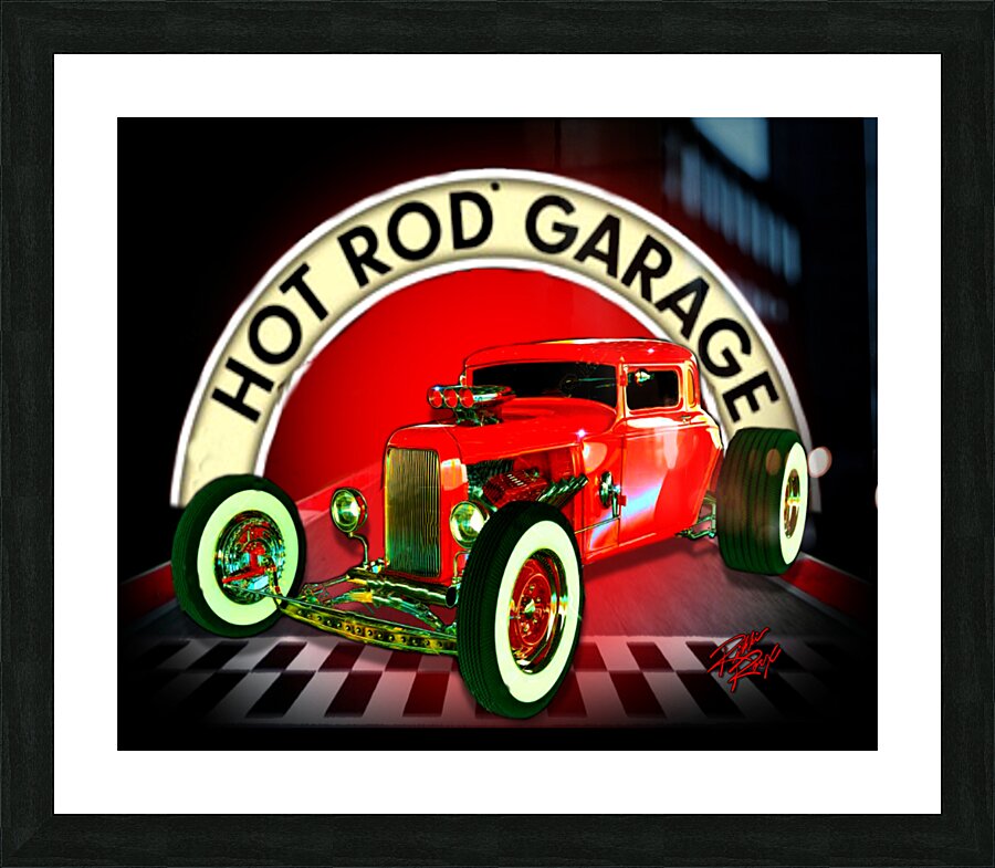 Hot Rod Garage Picture Frame print