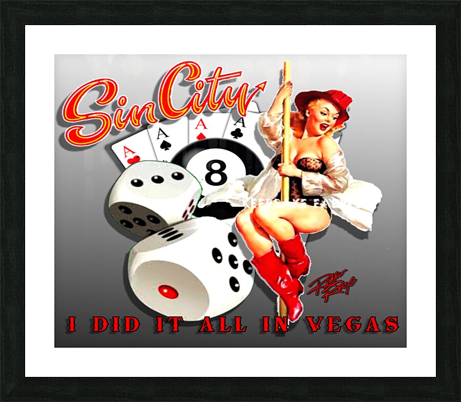 Did It All In Vegas Picture Frame print