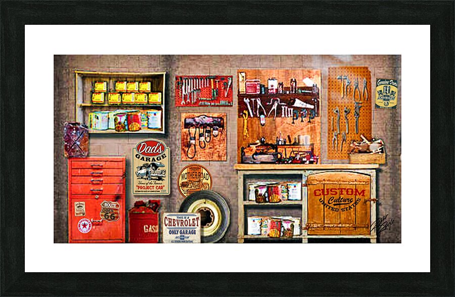  The Garage Picture Frame print