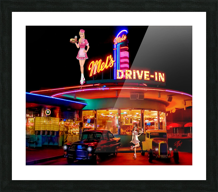 The Drive In Picture Frame print