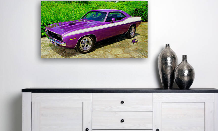 70 Purple Cuda by Rikki Rocx Designs