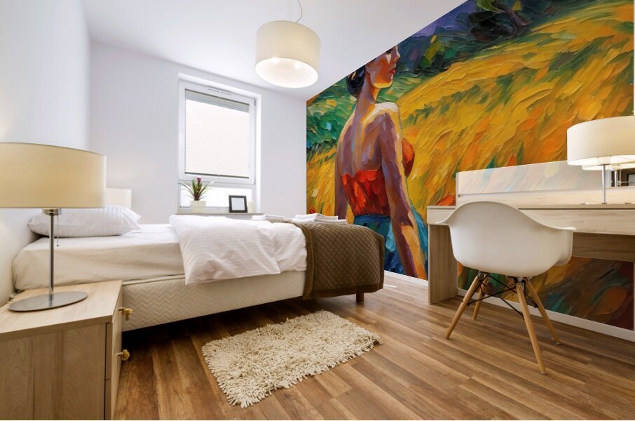 A Walk Through The Fields Mural print